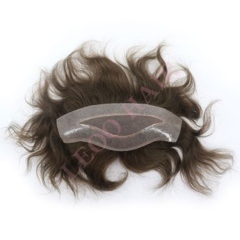 LCMFH4 Custom Frontal Hairpiece Mono Lace with NPU Around for Men