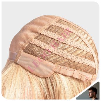 LCMAW17 Custom Men Wig Front Narrow PU + Mono Top + Back Wefts