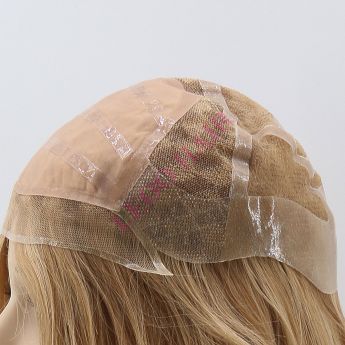 LCMAW69 Custom Men Wig Front and Temple Swiss Lace, Top Silk 4x4",Silicone PU, Back Elastic Net with NPU