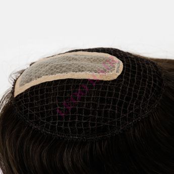 LCMT121 Custom Men Toupee Silk Parting and Fishnet