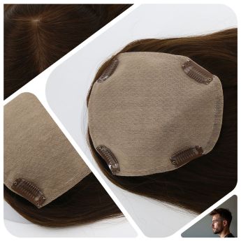 LCMT98  Custom men toupee Injection Silk, Covered with Diamond Lace