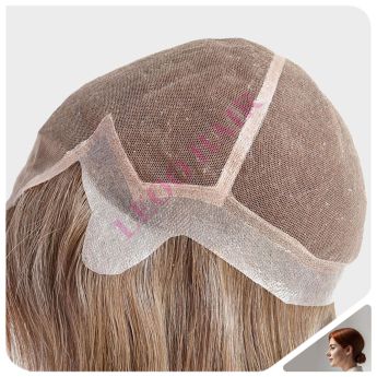 LCWAW11 Custom Wig Swiss Lace with PU Sides and Back for Women