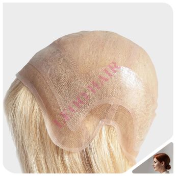 LCWAW34 Custom Women Wig Swiss Lace with PU Around with Outside Swiss Lace Around