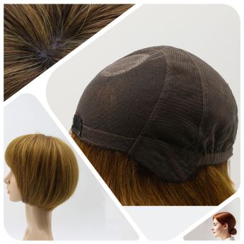 LCWAW63 Custom Wig Lace and Crown Silk with Back Wefts for Women