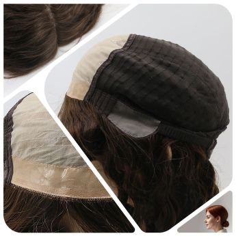 LCWAW6 Alopecia Wig Custom Silk Base Top with Wefts Sides&Back for Women