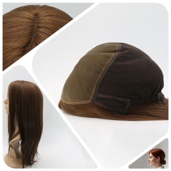 LCWAW77 Custom Women Wig Silk Front and Top + Back Elastic Net