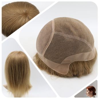 LCWAW78 Custom Women Front and Top Swiss Lace + Back Mono + NPU Around Wig