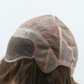 LCWAW79 Custom Women Wig Front Swiss Lace + PU + Silk Top And Back + Side Elastic Net