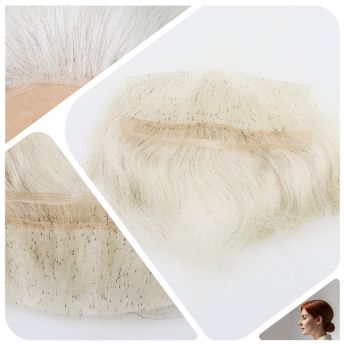 LCWFH5 Custom Frontal Hairpiece Front Narrow Swiss Lace with Back PU for Women