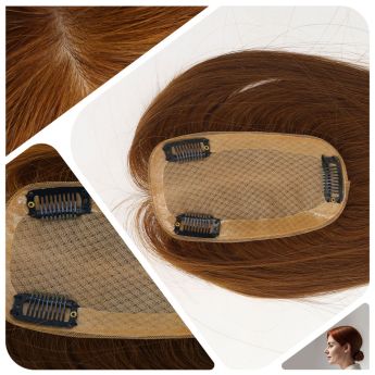 LCWT136 Custom Women Topper Silk Base with Clear PU Around