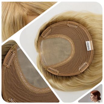 LCWT90 Custom women topper Front and Top Injection Silk with Wefts