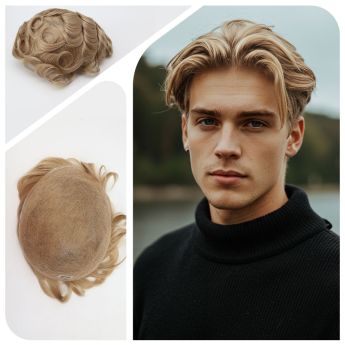 LSMT1-3 Full Swiss Lace Toupee- 130% Density